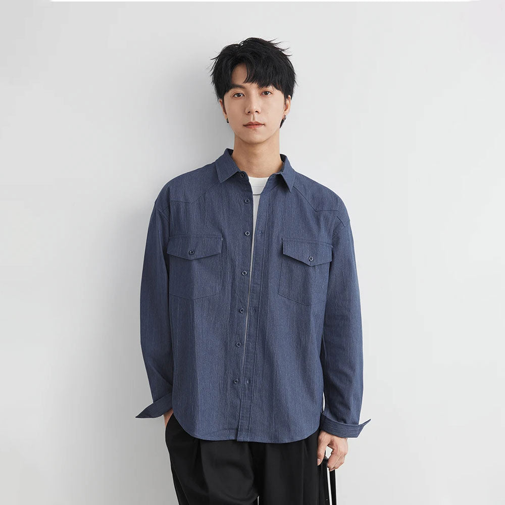 Retro Work Shirt Blouse