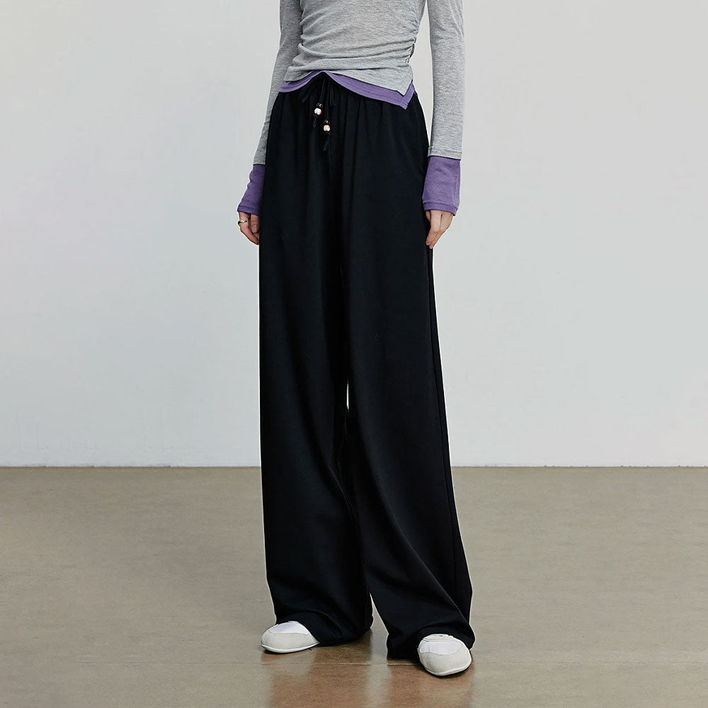 Wide-Leg Lyocell Cotton Pants