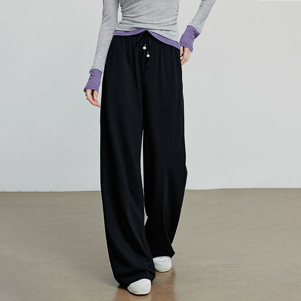 Wide-Leg Lyocell Cotton Pants