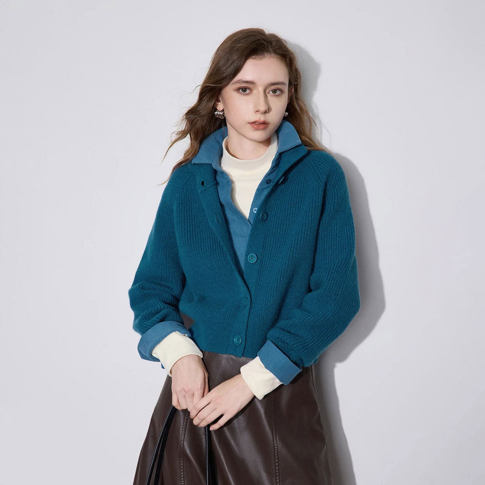 Cozy Turtleneck Button-Front Sweater