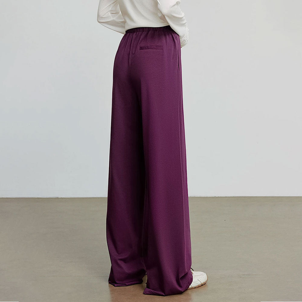 Wide-Leg Lyocell Cotton Pants