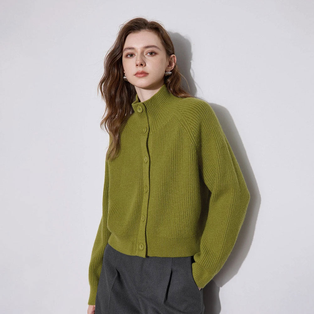 Cozy Turtleneck Button-Front Sweater