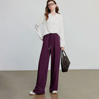 Wide-Leg Lyocell Cotton Pants