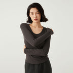 Luxury Stretch Long-Sleeve Tee