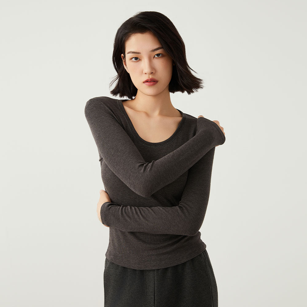 Luxury Stretch Long-Sleeve Tee