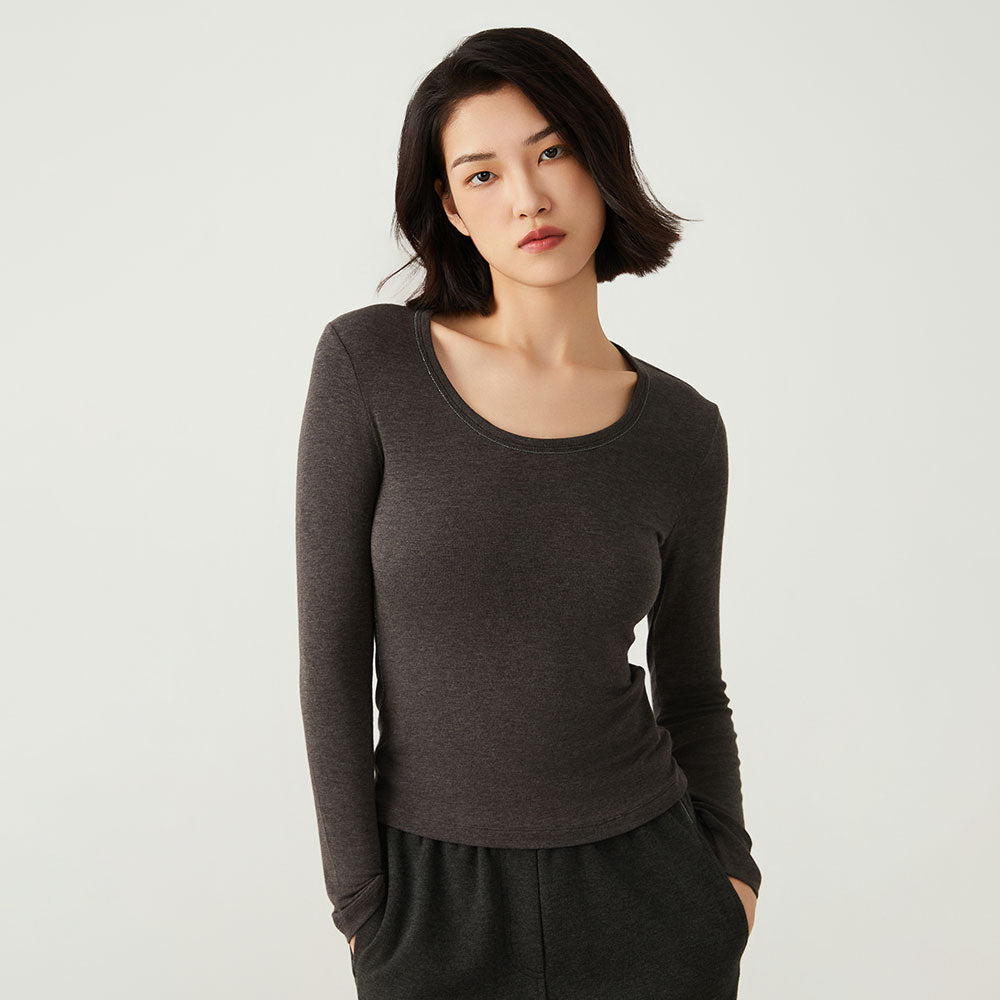 Luxury Stretch Long-Sleeve Tee