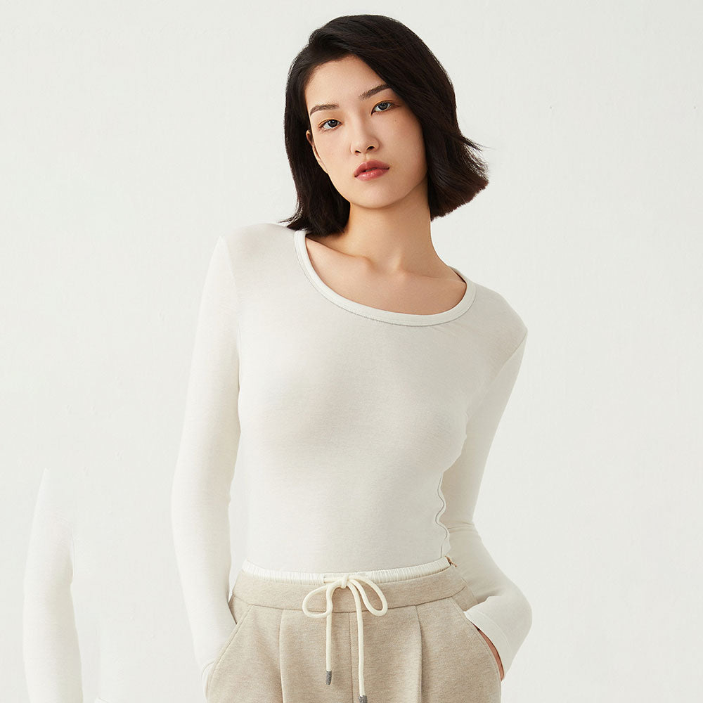 Luxury Stretch Long-Sleeve Tee