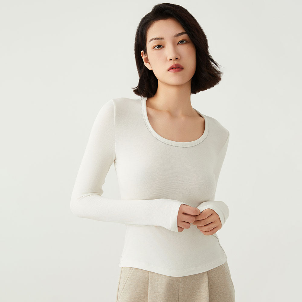 Luxury Stretch Long-Sleeve Tee
