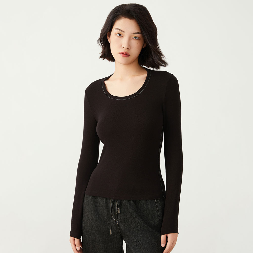 Luxury Stretch Long-Sleeve Tee