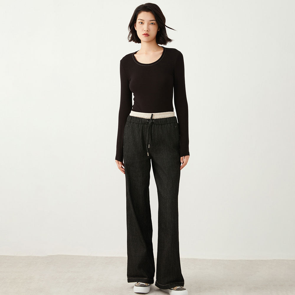 Luxury Stretch Long-Sleeve Tee