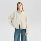 Cropped Stand-Collar Jacket