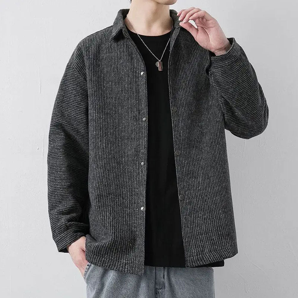 Loose Woolen Long-Sleeve Jacket