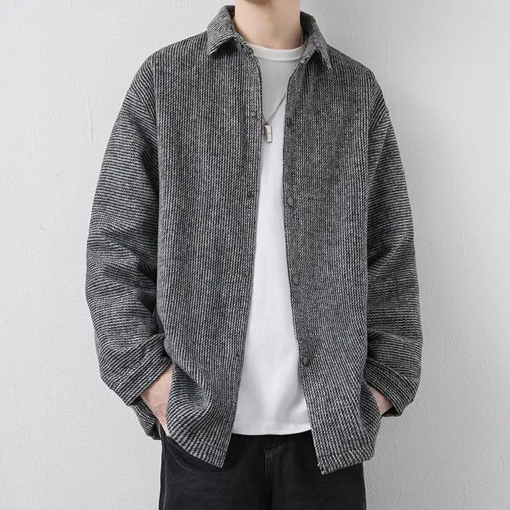 Loose Woolen Long-Sleeve Jacket