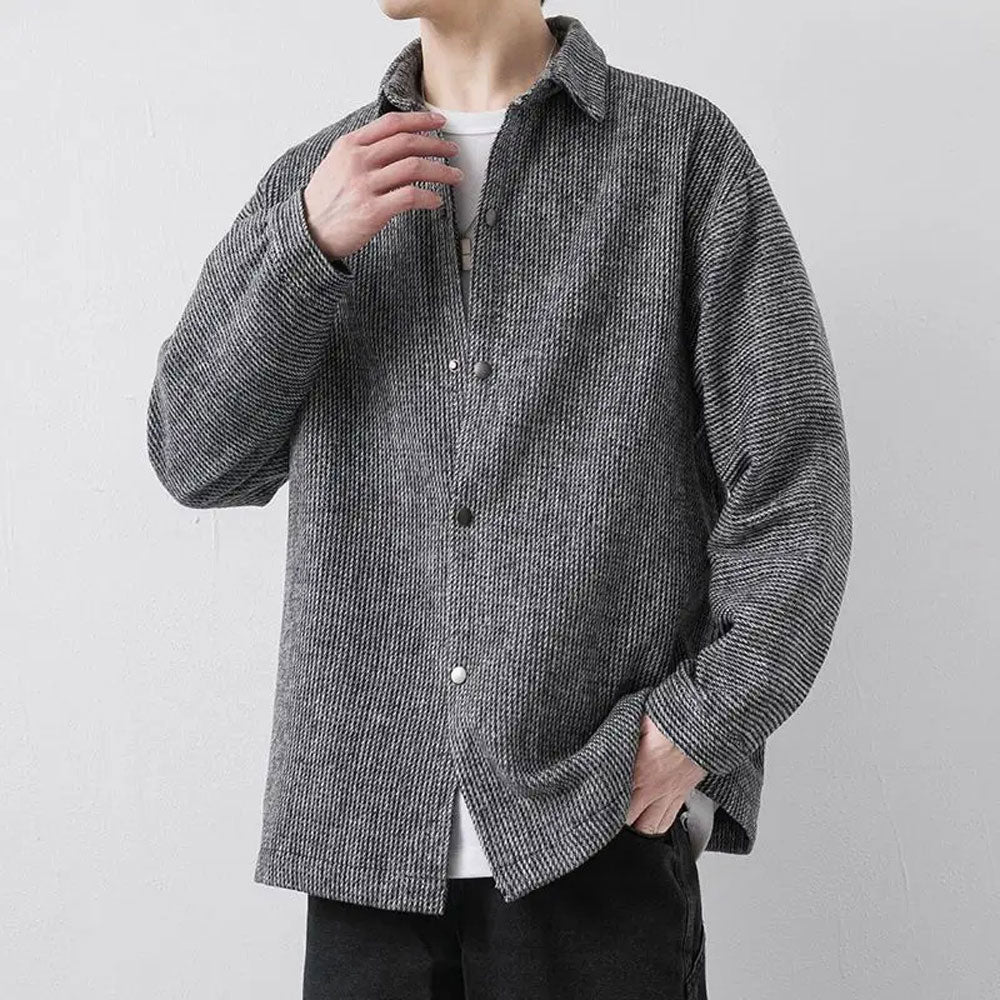 Loose Woolen Long-Sleeve Jacket