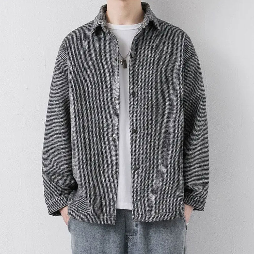 Loose Woolen Long-Sleeve Jacket