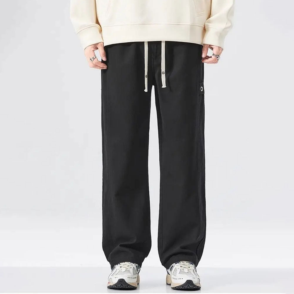 Retro Workwear Straight-Fit Pants