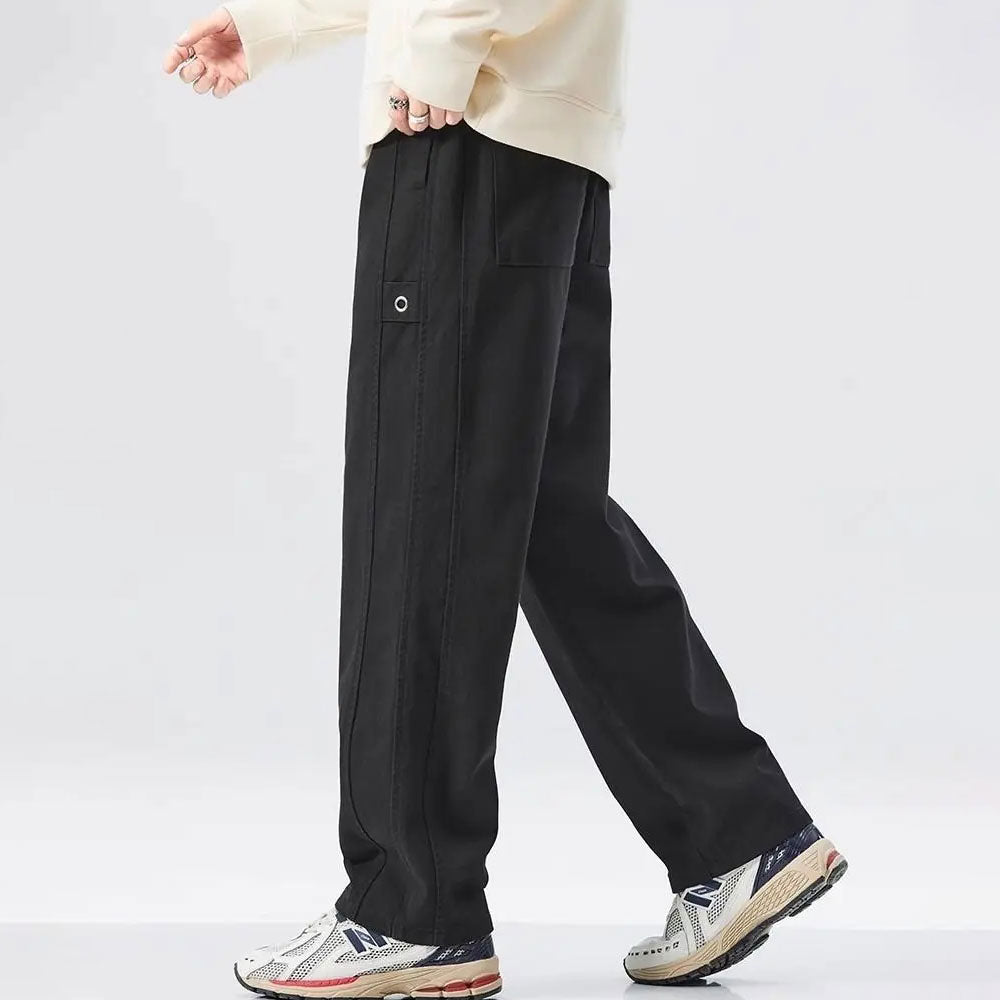 Retro Workwear Straight-Fit Pants