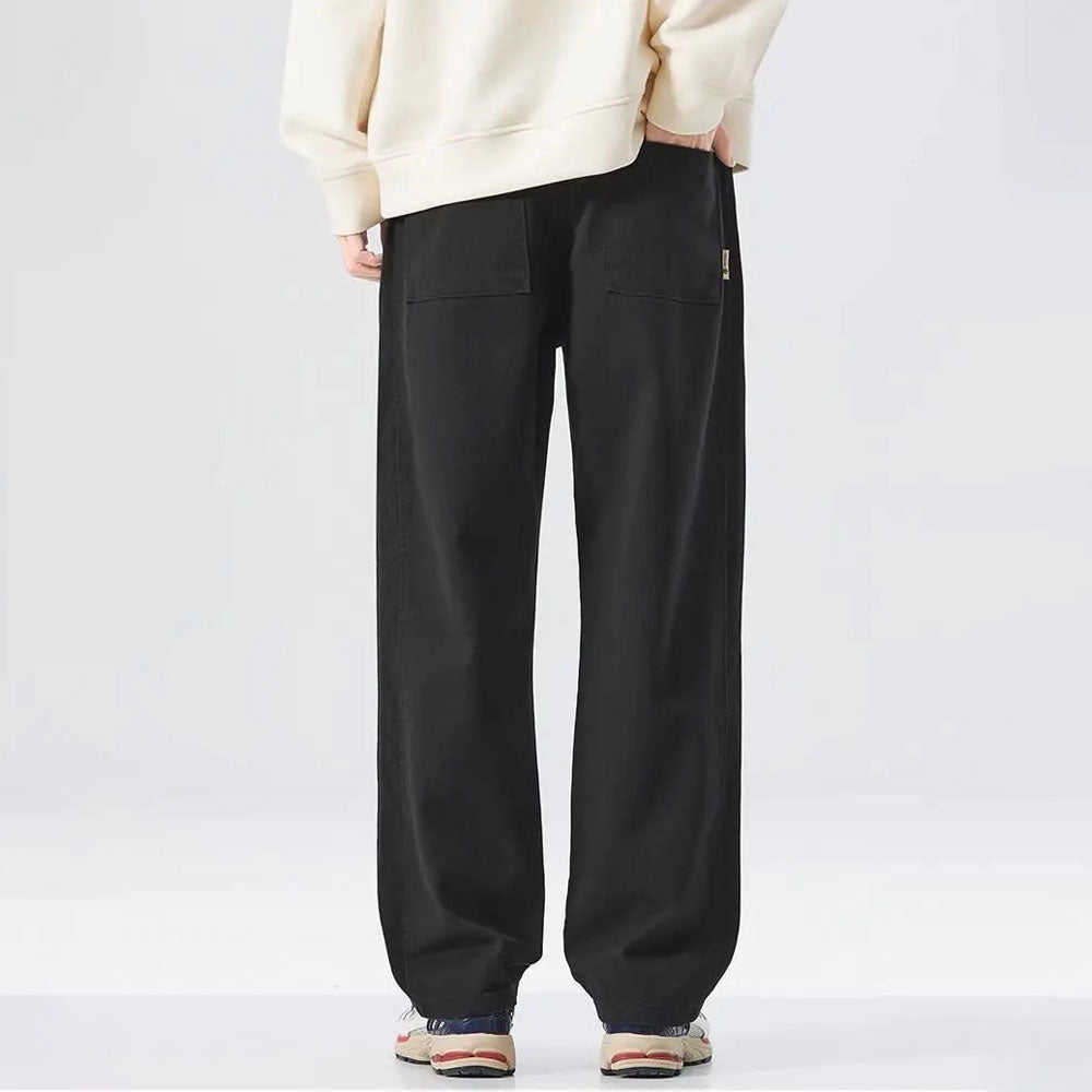 Retro Workwear Straight-Fit Pants