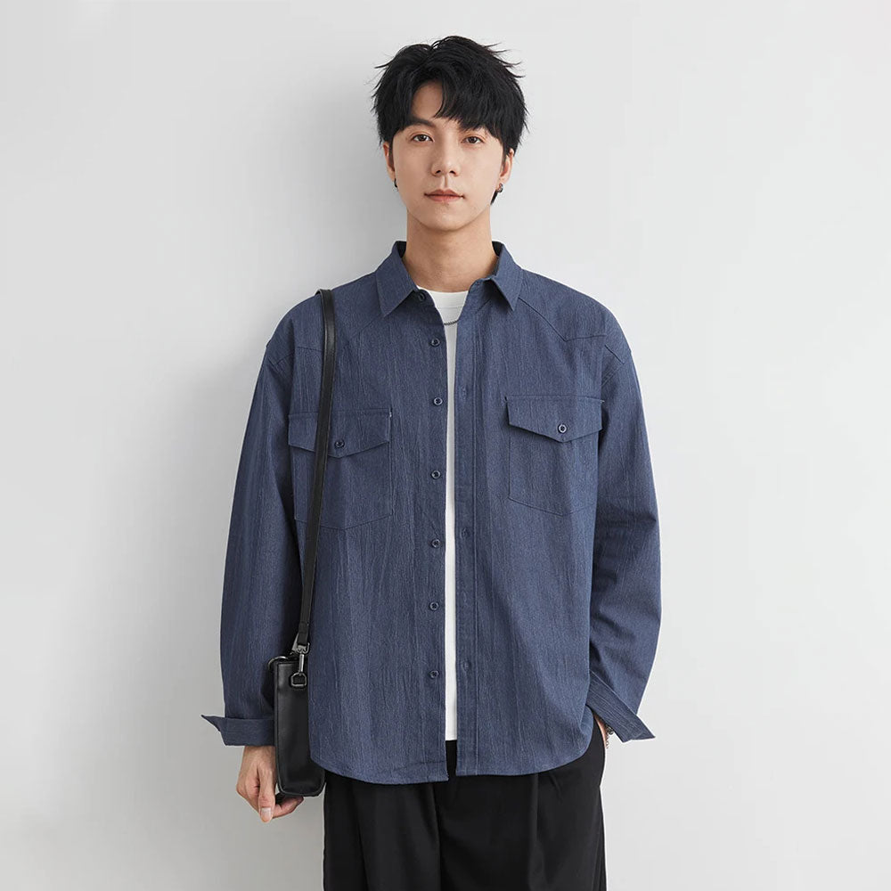 Retro Work Shirt Blouse