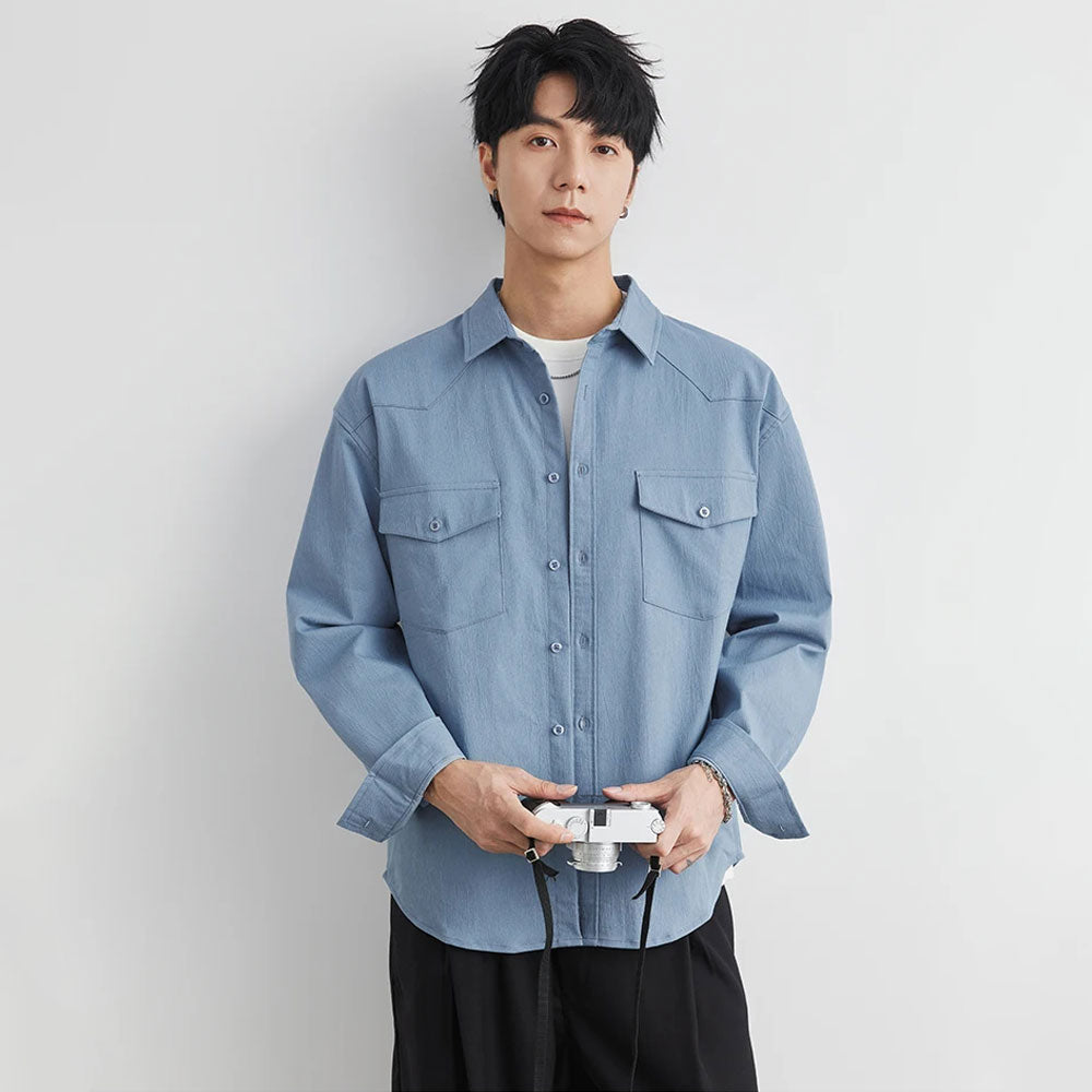 Retro Work Shirt Blouse