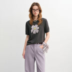 Floral Knit Short Sleeve Top